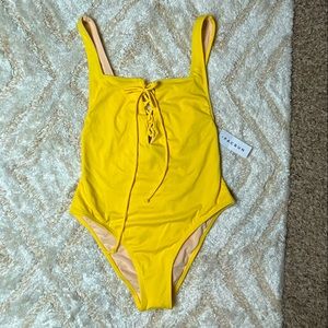 Pacsun One-piece Yellow Swimsuit